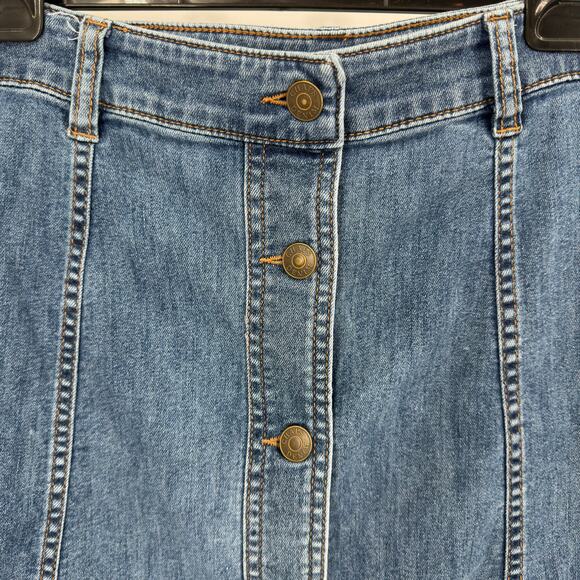 Chaps Denim Button-Front A-Line Skirt - Women's Size 4 - Picture 5 of 6